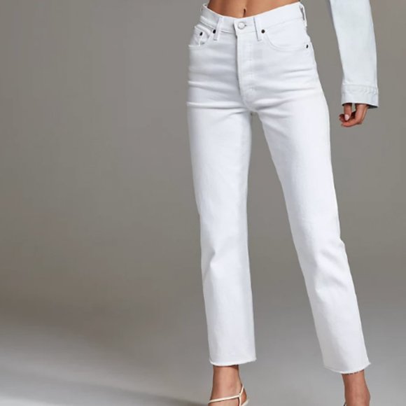 DENIM FORUM - ARLO HIGH RISE STRAIGHT 28L - WHITE - Picture 1 of 1